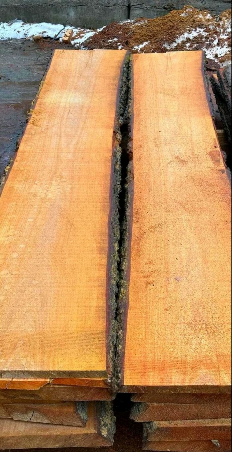 Ольха доска 52 мм столярная необрезная техсушки